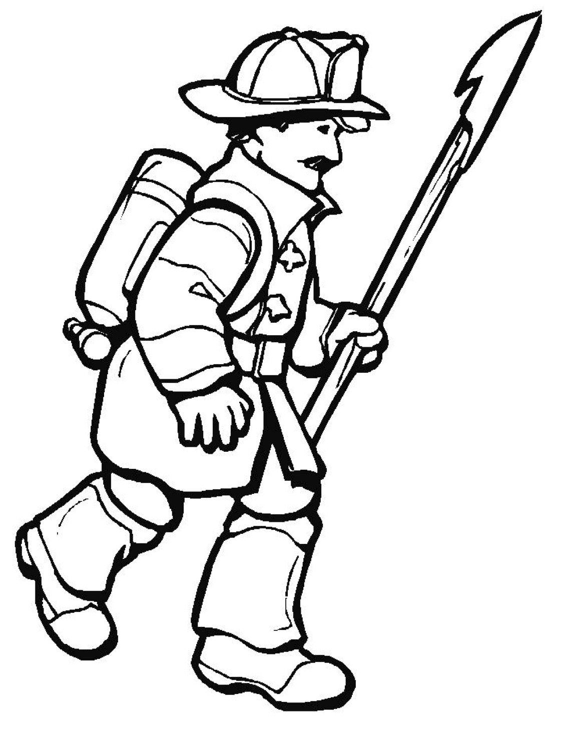 Firefighter with Axe